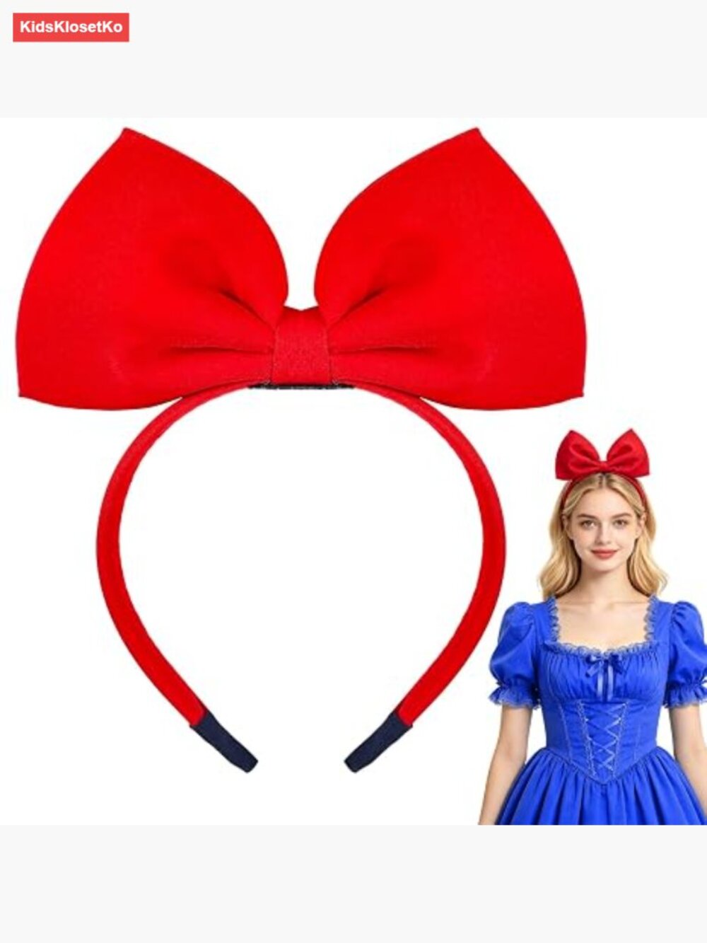 Large Red Bow Headband, Hair Bow for Women and Girls, Cosplay Party